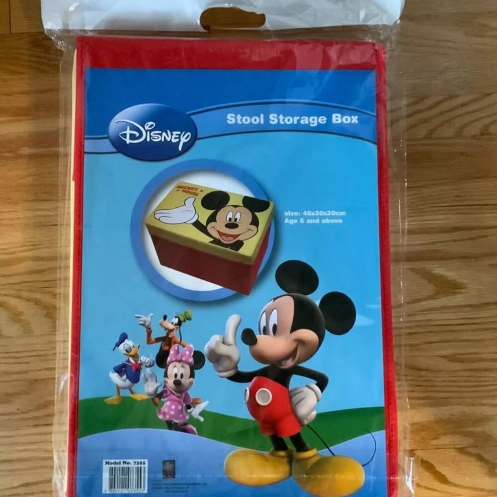 MICKEY MOUSE CHILD'S STOOL STORAGE BOX